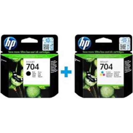 HP Cn692Ae + Cn693Ae 704 Siyah + Renkli Kartuş Seti