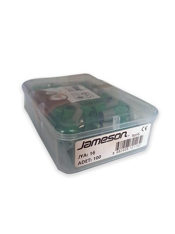 JAMESON JYA-16.0 ALMAN NORMU İZOLELİ KABLO YÜKSÜK (16,0 MM-YEŞİL) (100 ADET )