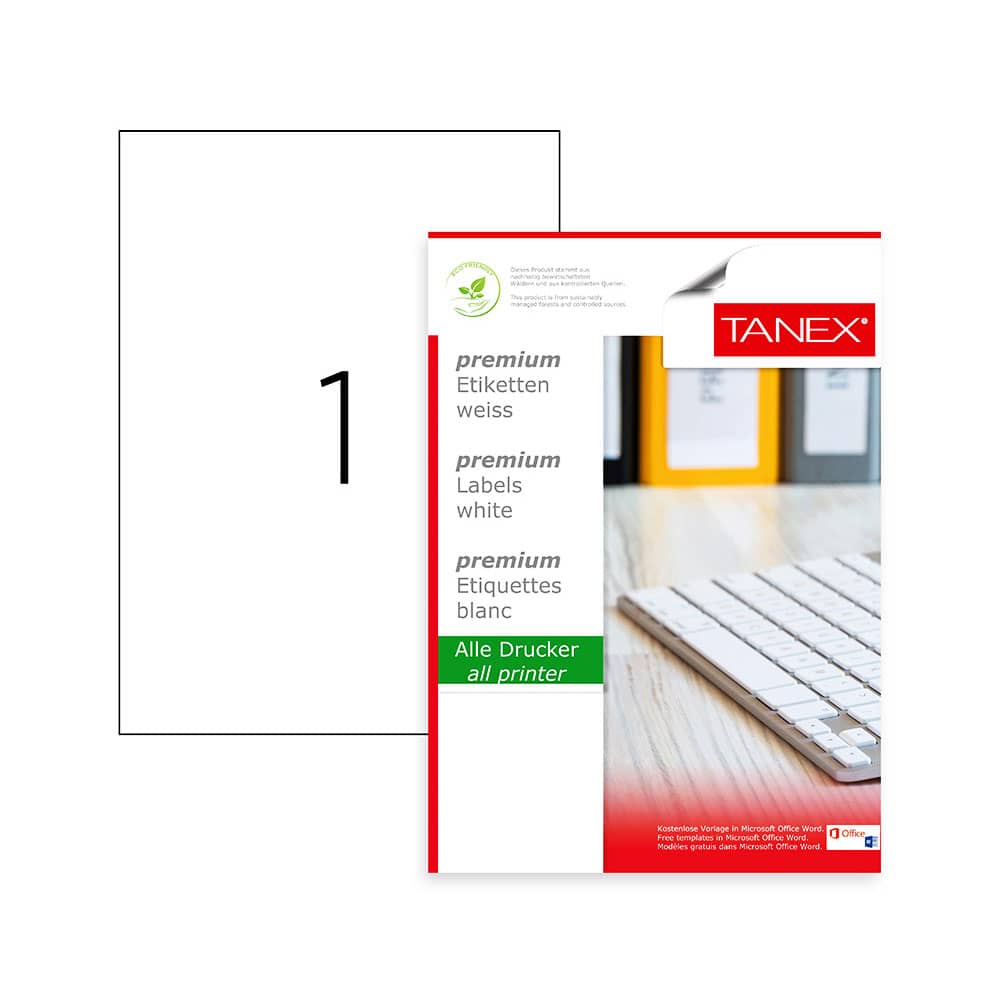 Tanex Laser Etiket 210*297 Kod Tw-2000