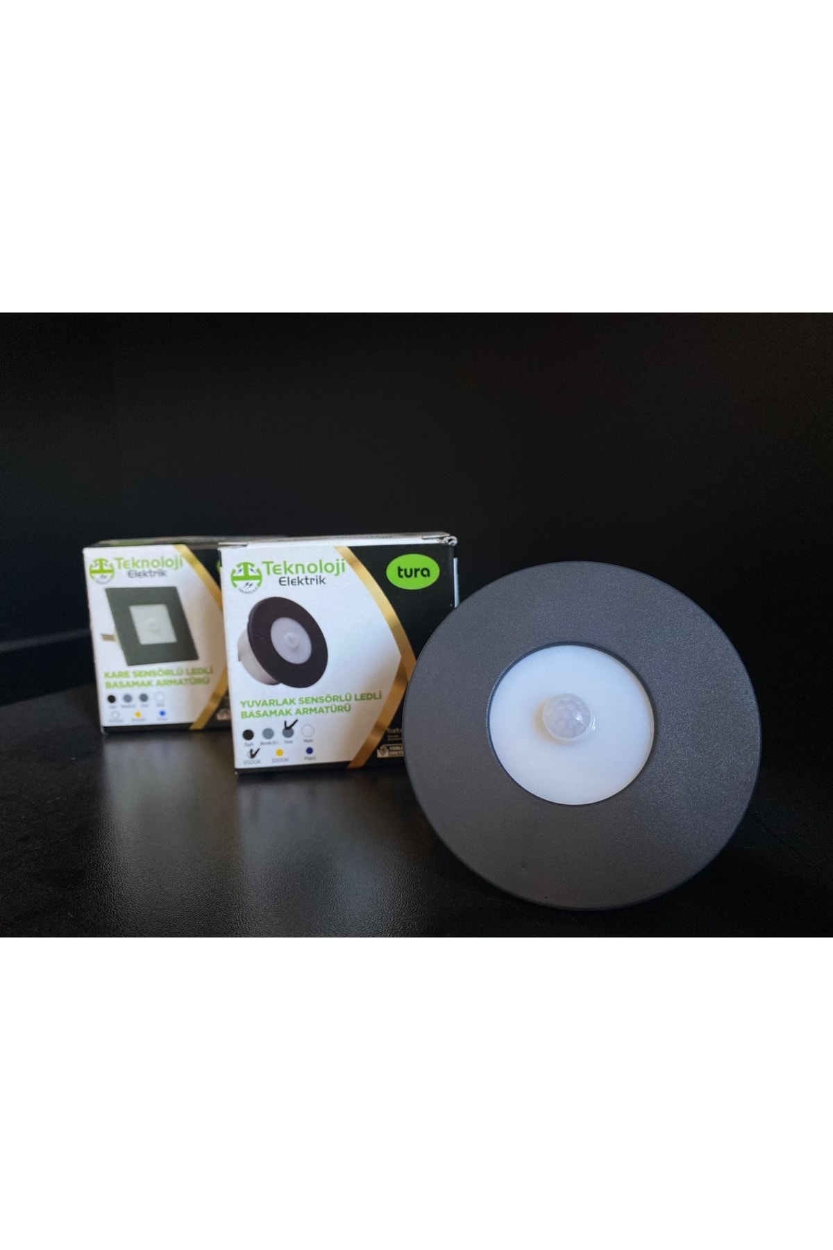 Teknoloji Elektrik Koridor Ve Basamak Sensörlü Yuvarlak Spot Lamba (6500k Beyaz Işık)