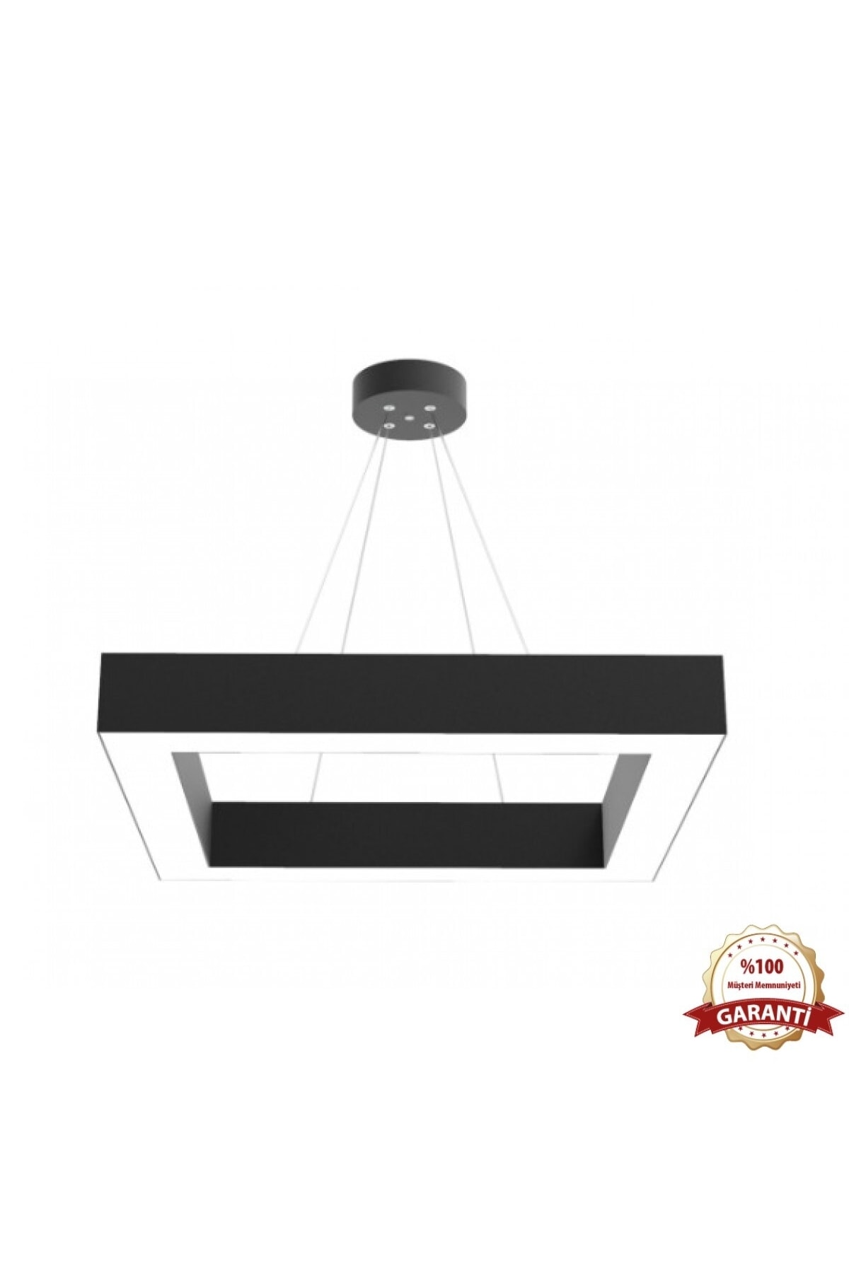 Teknoloji Elektrik Modern Kare Linear Led Avize 80x80 Beyaz Işık 6500 K 75 W