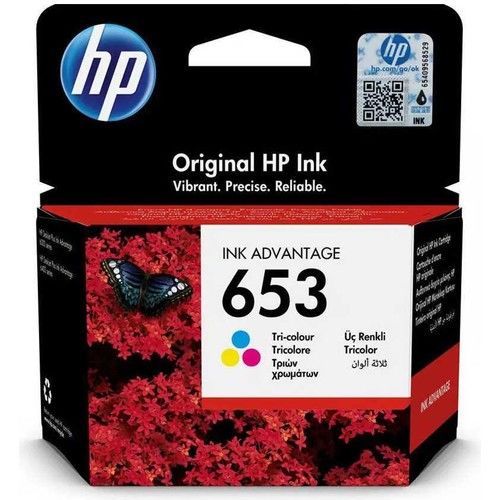 HP 653 3Ym74Ae Renkli Orjinal Kartuş / HP Deskjet 6075 / 6475