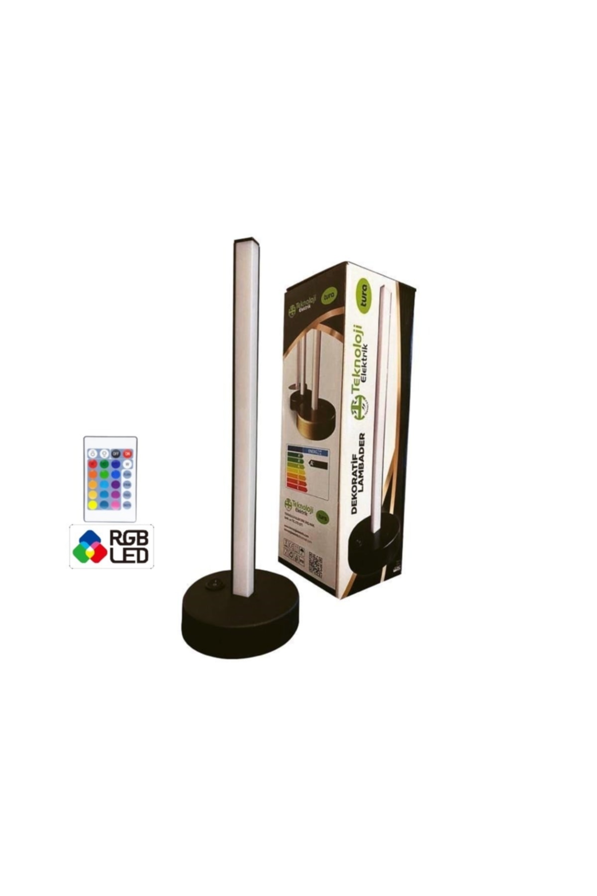 Teknoloji Elektrik Kumandalı Rgb Led Masa Lambası - Abajur Siyah