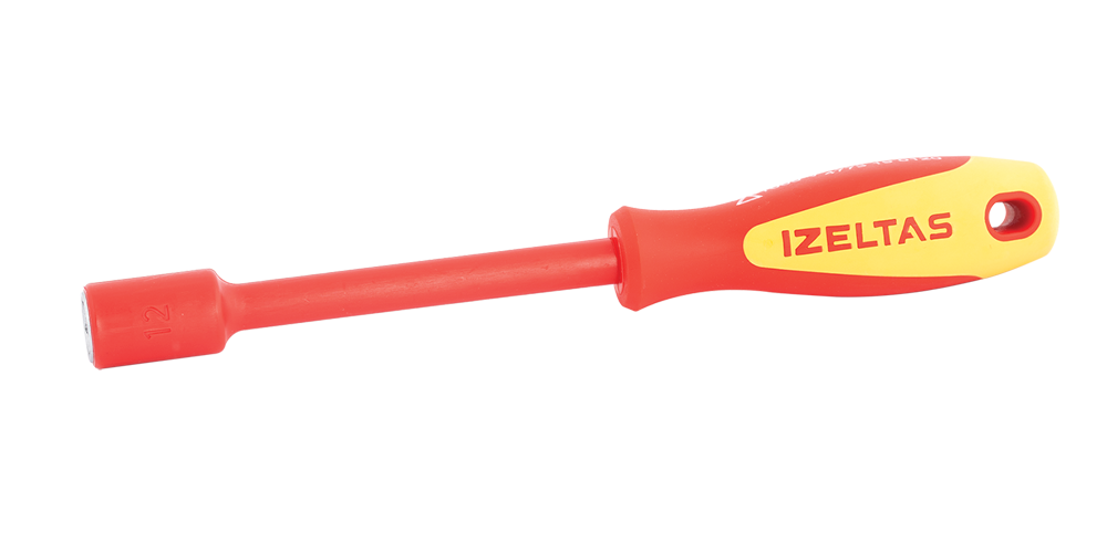 İzeltaş 4773190080 1000V Süngüsü İzoleli Lokma Uçlu Tornavida 8Mm