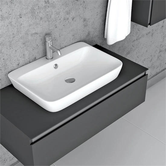 NPlus Baco 90 cm Banyo Dolabı+SERAMIK LAVABO