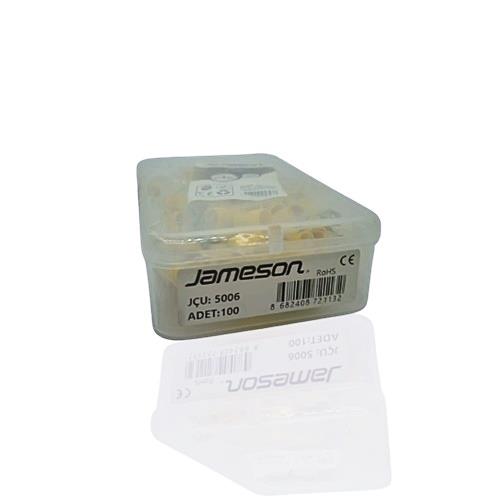 JAMESON JÇU-5006 M5 ÇATAL TİP İZOLELİ KABLO UCU (4,00-6,00 MM, SARI) (100 ADET )