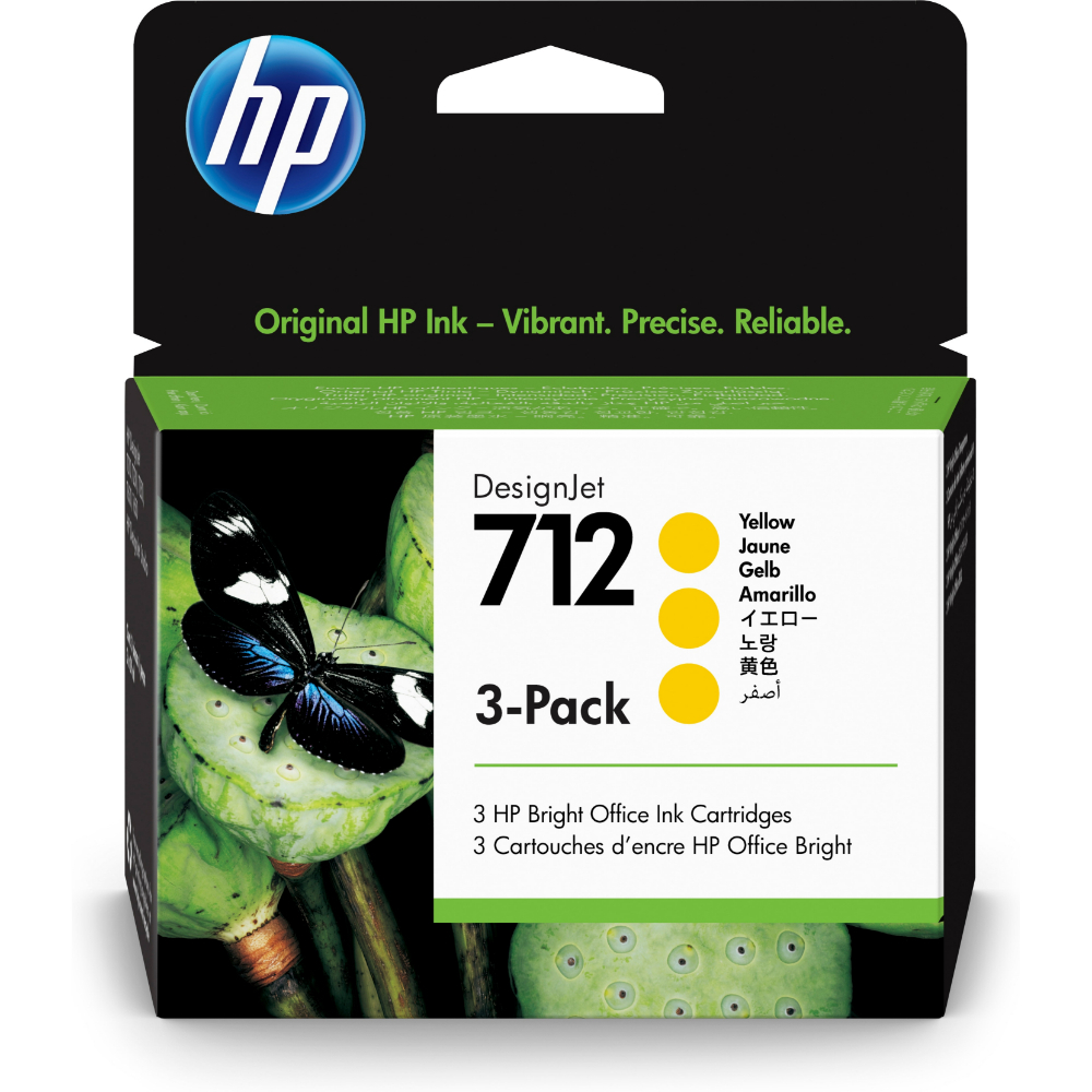 HP 712 Yellow Sarı 29Ml 3Lü Paket Plotter Kartuşu 3Ed79A