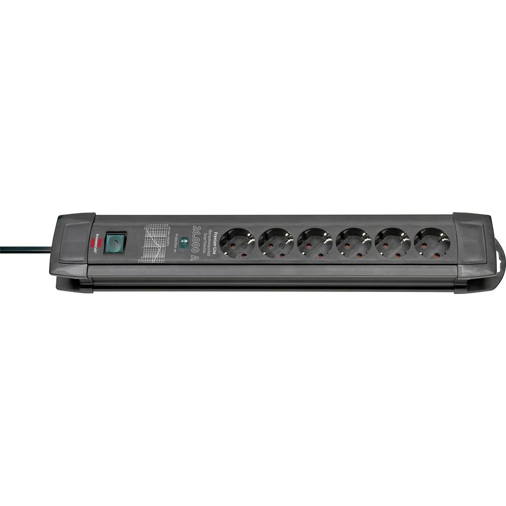 Brennenstuhl Premium Line Serisi 6 Soketli 1.8 Metre 26.000 mAh Akım Korumalı Priz