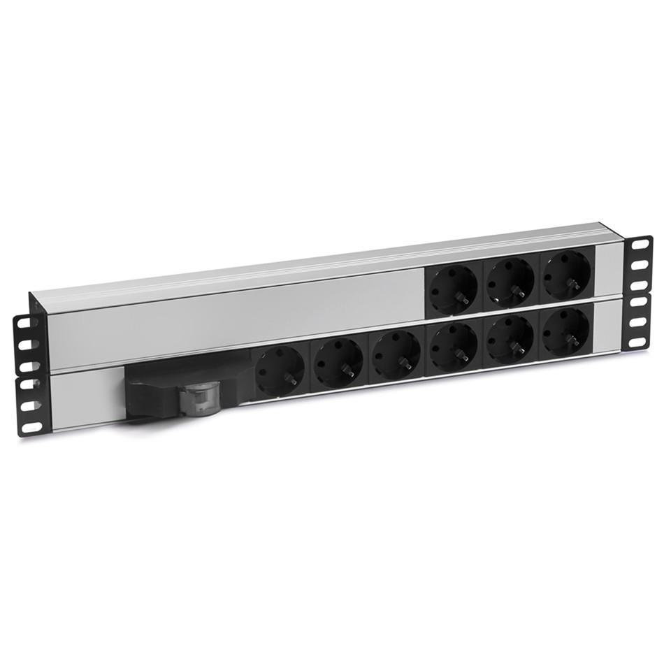 Formrack F082PR9SA 9lu 19" Sigortalı Aluminyum Priz