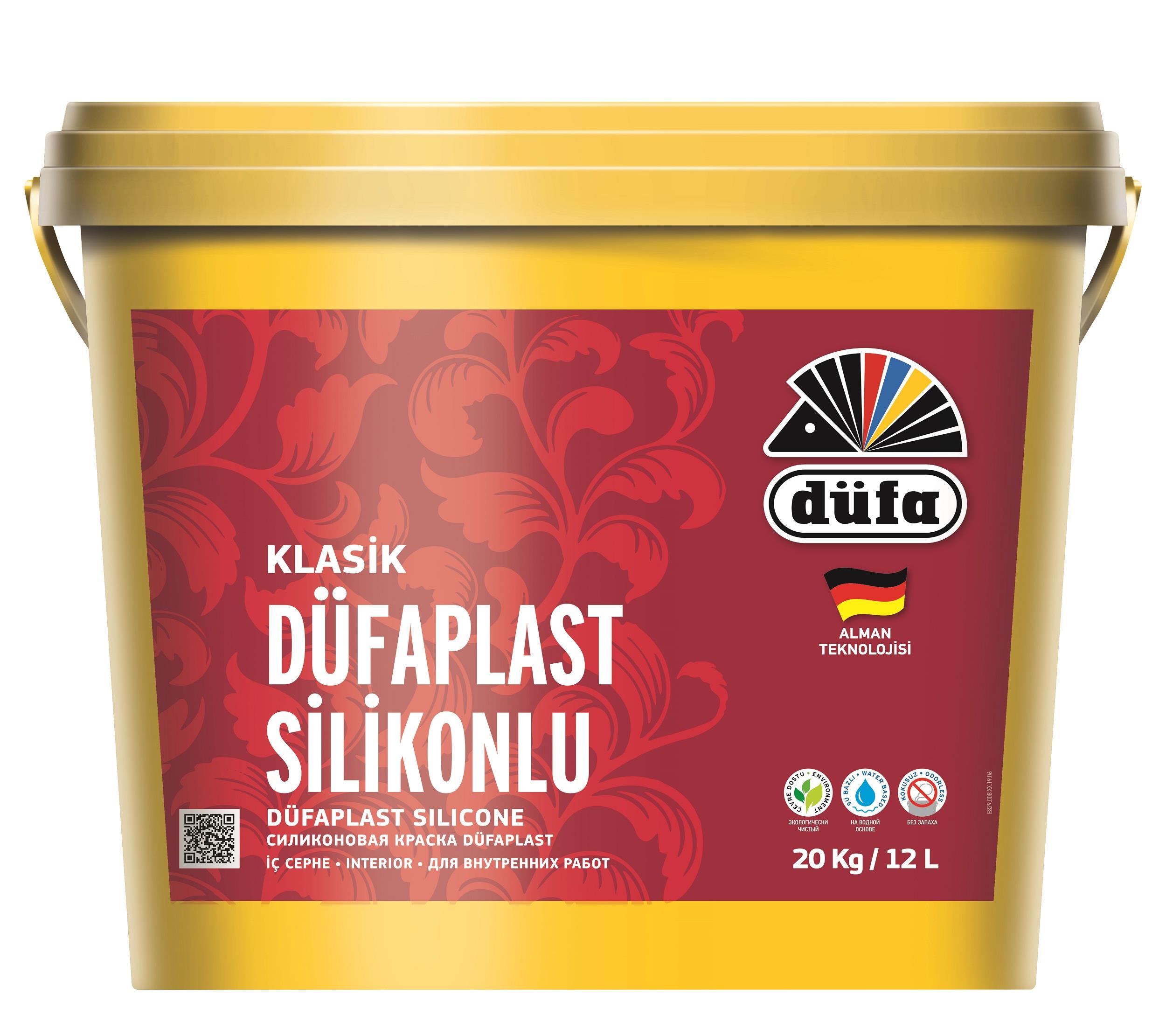Düfa Silikonlu İç Cephe Duvar Boya Klasik Düfaplast 12 l - YENİ KARTELA Kış Beyazı
