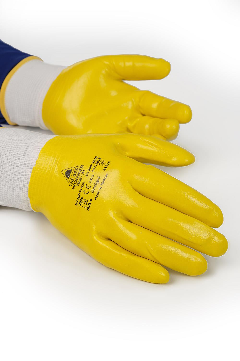 Bestguard Tbw31 Tam Kaplı Sarı Eldiven