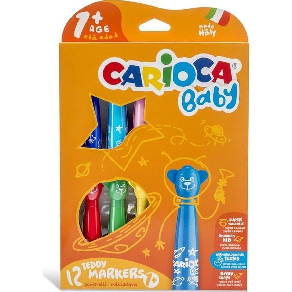 Carioca Teddy Jumbo Bebek Süper Yıkanabilir Keçeli Boya Kalemi 12 Li 42816
