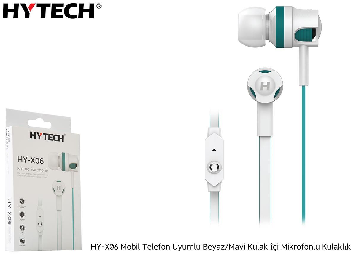Hytech Hy-X06 Mobil Telefon Uyumlu Beyaz-Mavi Kulak İçi Kulaklık