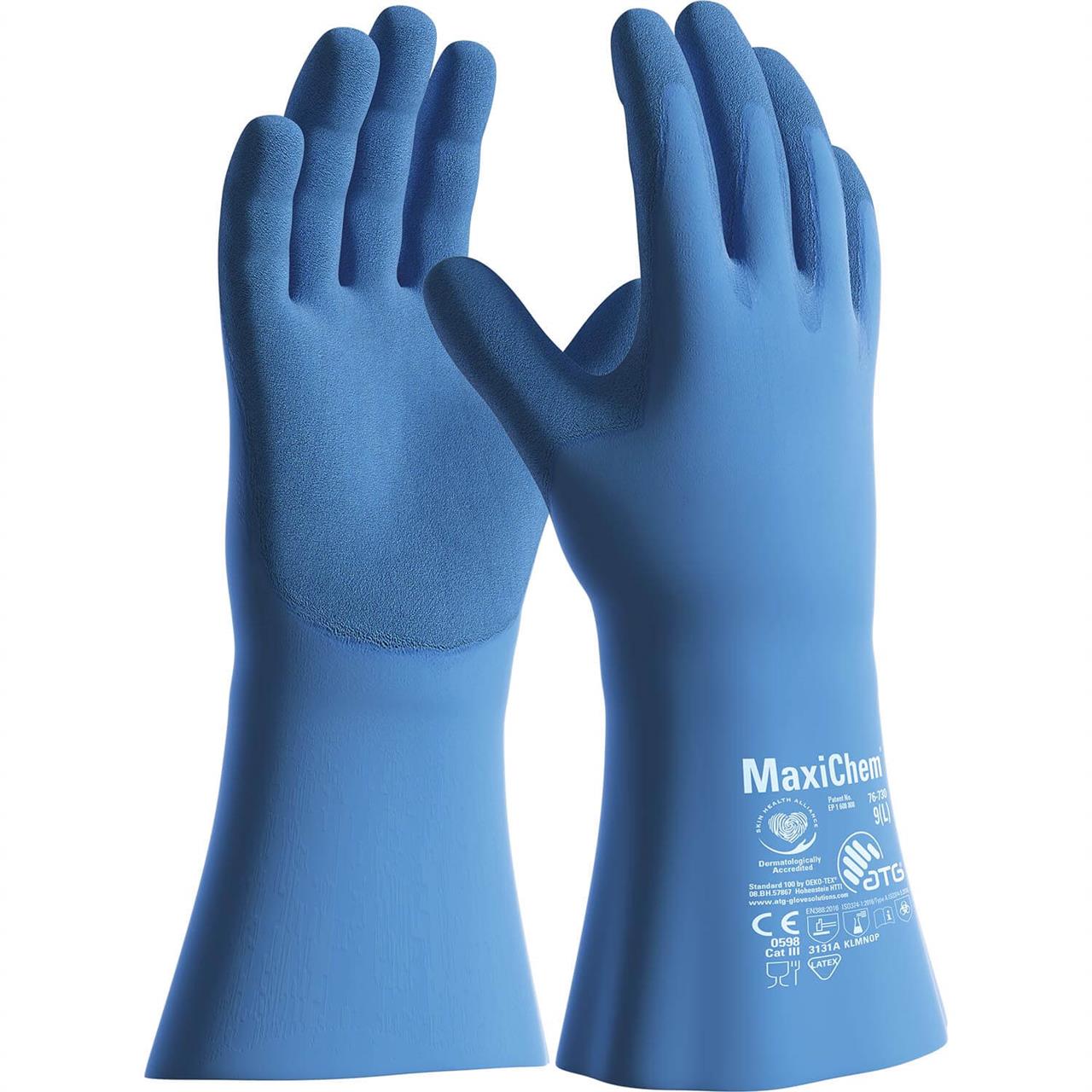 Atg MaxiChem® with TRItech™ 76-730 Daha İnce ve Konforlu Kimyasal İş Eldiveni 35 cm