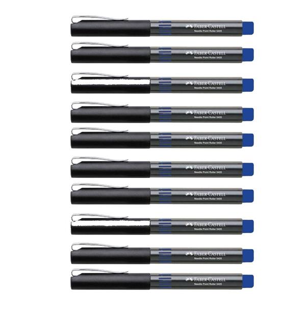 Faber Castell Needle Point 5405 0.5 İğne Uçlu Roller Kalem 10 Adet Mavi