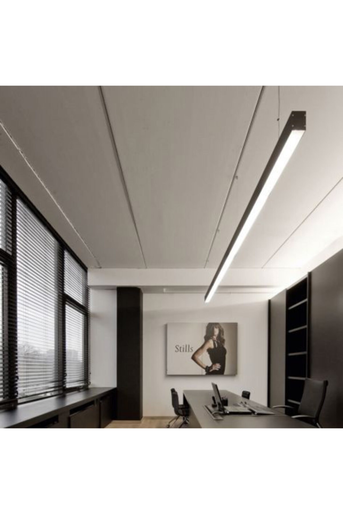 Teknoloji Elektrik Modern Linear Led Avize 100 Cm Beyaz Işık 6500 K 40w