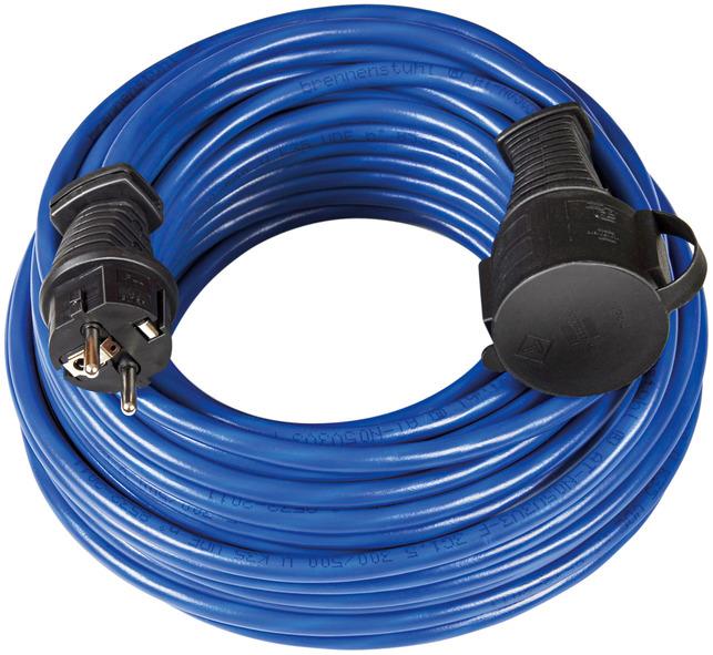 Brennenstuhl BREMAXX® IP44 Lisanslı Darbeye ve Suya Dayanıklı H07RN-F-3G15 25 Metre Uzatma Kablosu Mavi