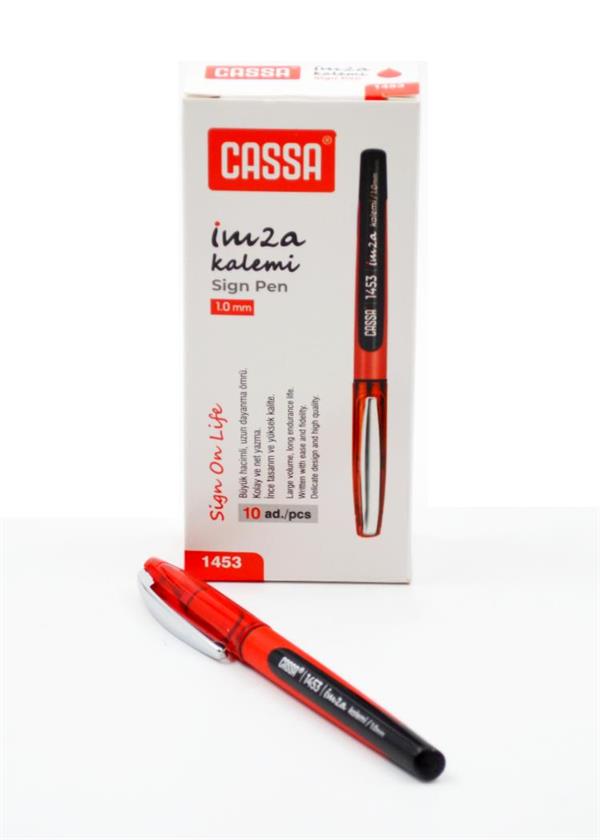 Cassa 1453 İmza Kalemi 1.0 mm 10 Adet Kırmızı
