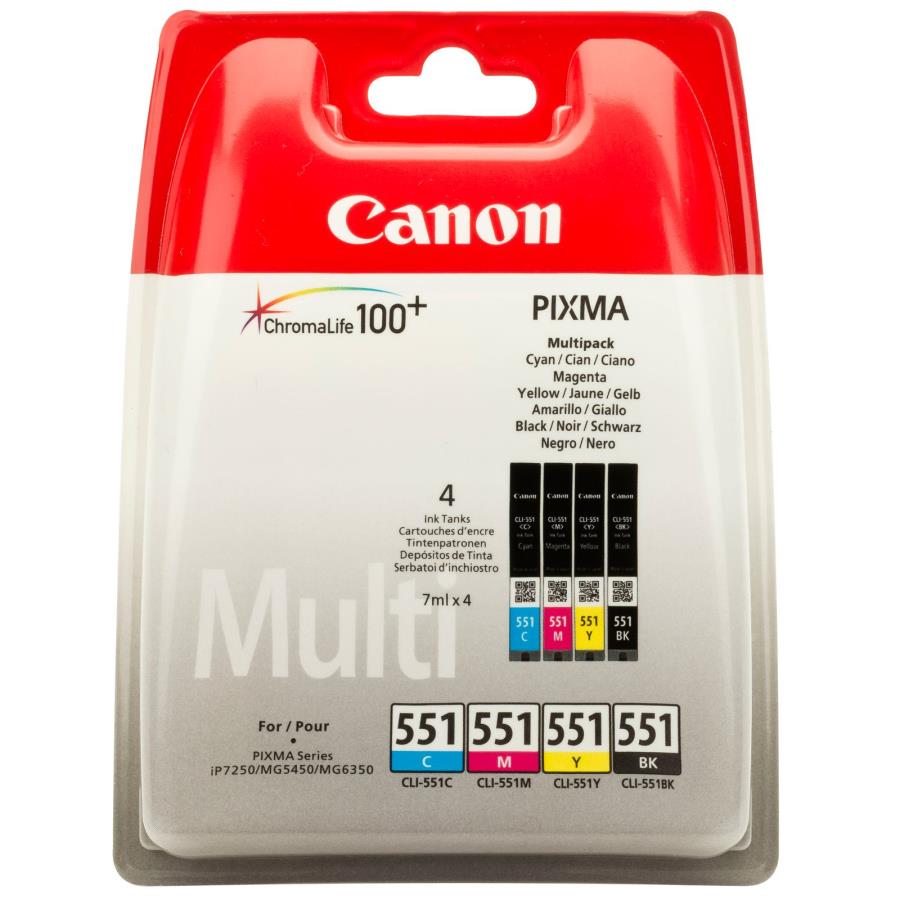 Canon Clı 551 C M Y Bk Mürekkep Kartuş