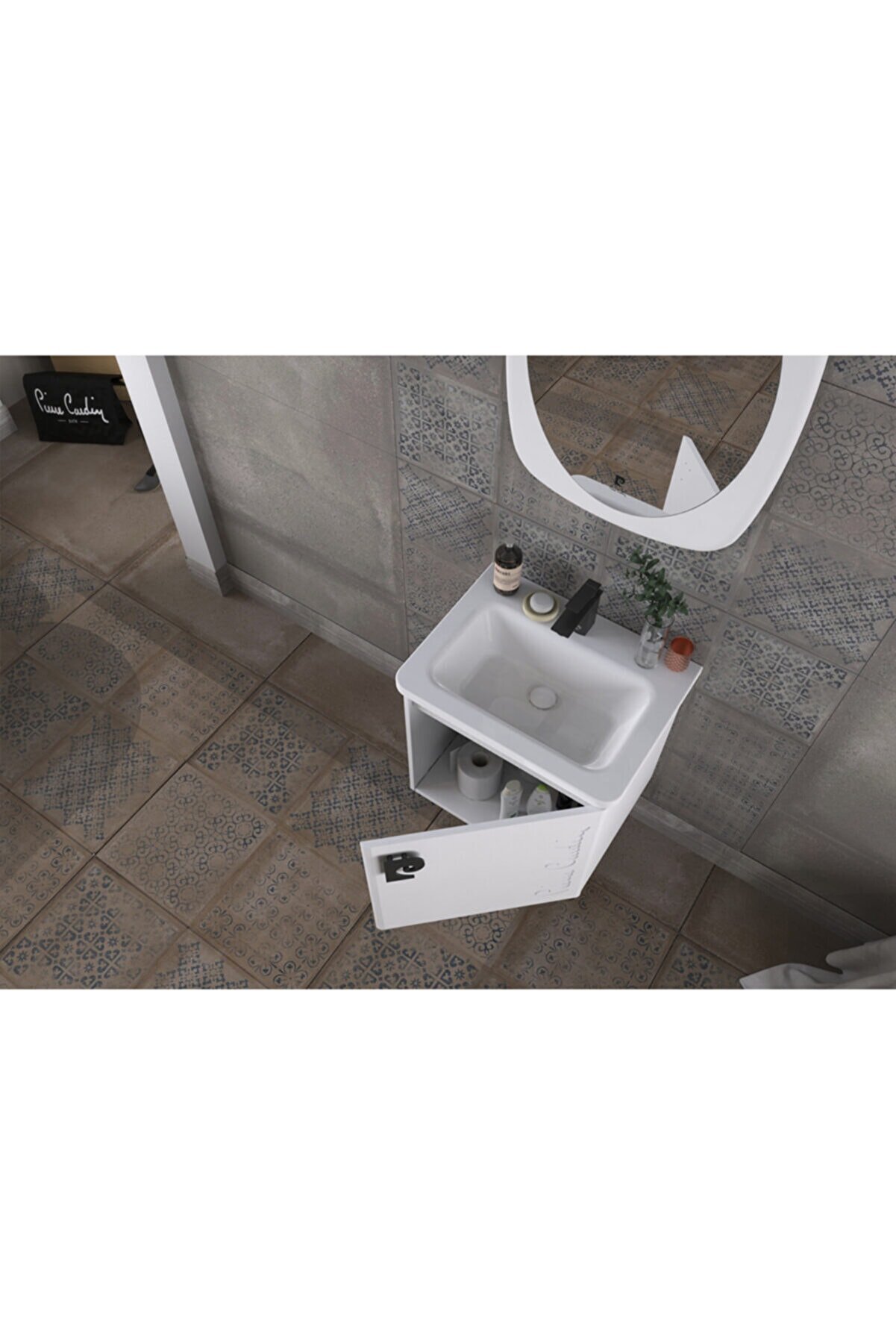 Pierre Cardin Star Banyo Dolabı 60 cm Antik Beyaz