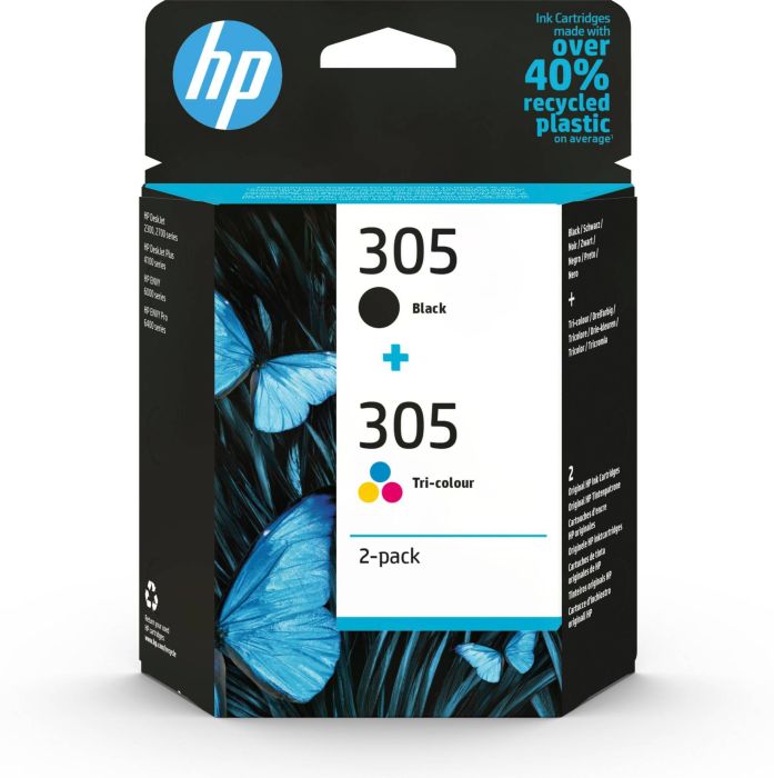 HP 305 Black-Color Siyah-Renkli Multi Paket 6Zd17Ae