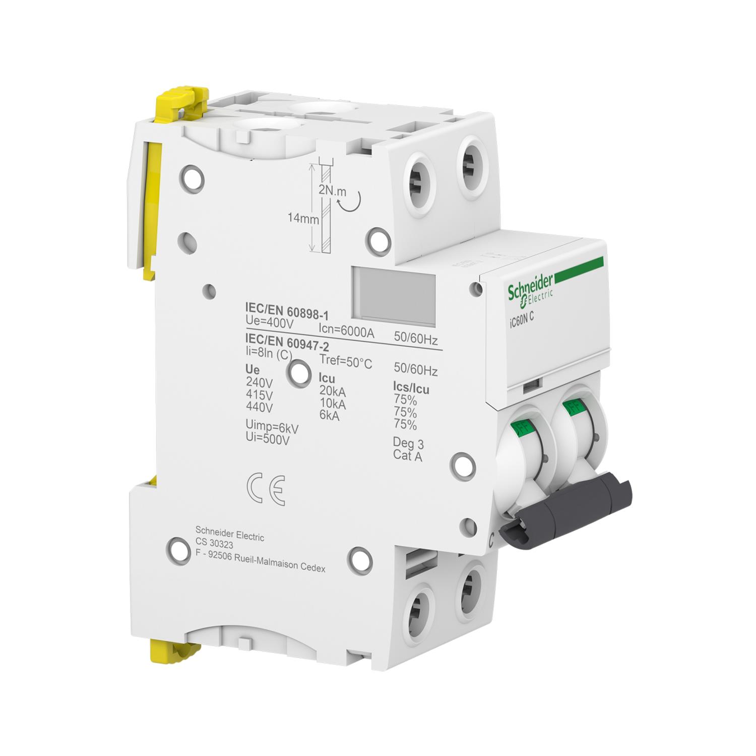 SCHNEIDER ACTi9 iC60N A9F74210 10A SİGORTA (2P, 6kA, B EĞRİSİ)