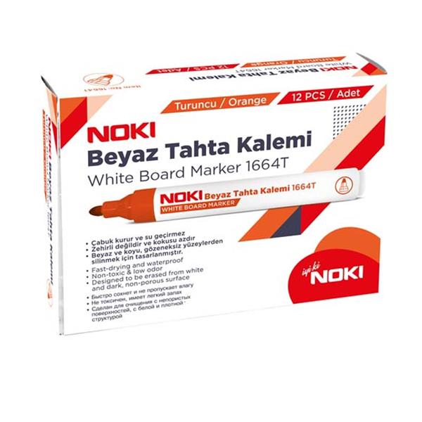 Noki Doldurulabilir Beyaz Tahta Kalemi Turuncu 12 Adet