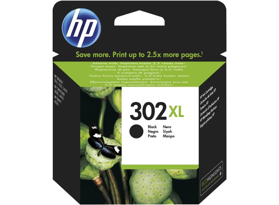 HP 302Xl F6U68Ae Siyah Mürekkep Kartuş Yüksek Kapasite