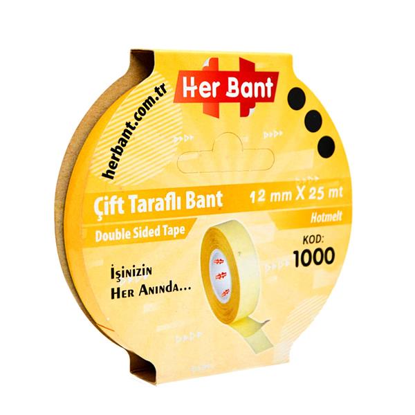 Gen-Of Çift Taraflı Bant 12 mm x 25 m 1 Adet