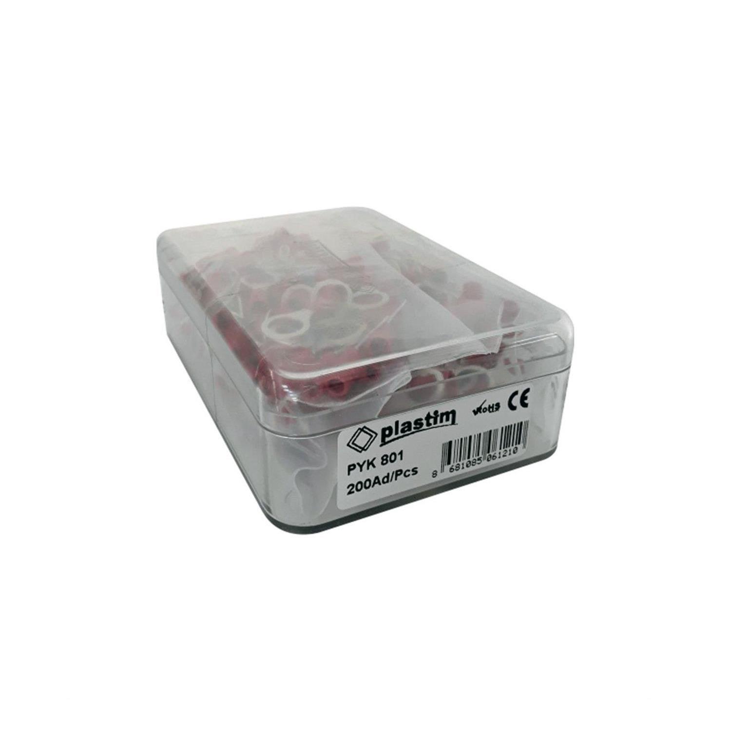 PLASTİM PYK-801 M8 YUVARLAK TİP İZOLELİ KABLO UCU (0,50-1,50 MM) (200 ADET )