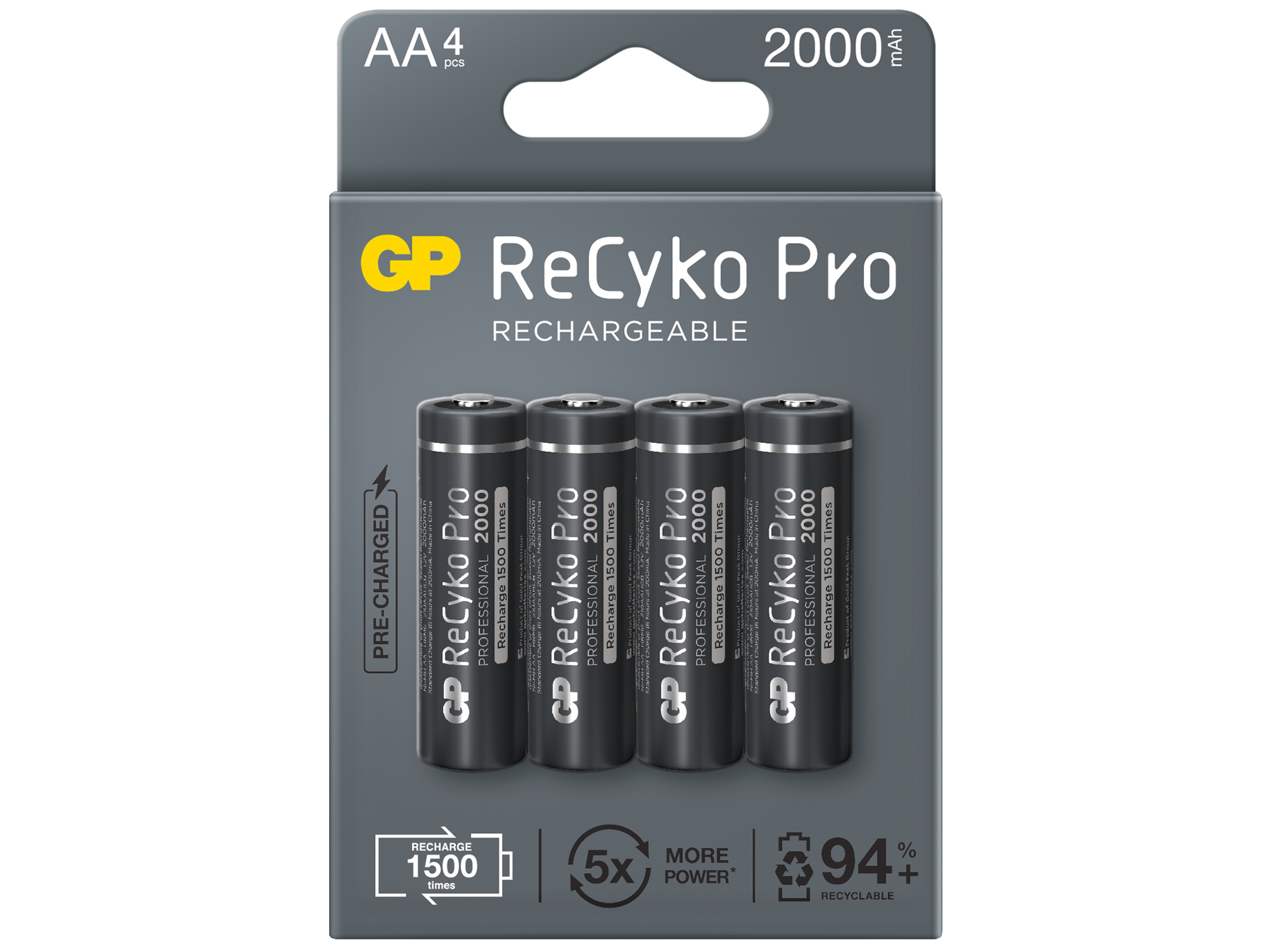 GP ReCyko Pro 2000 mAh 4lü AA Kalem GP ReCyko Pro 800 mAh 4lü AAA İnce Kalem