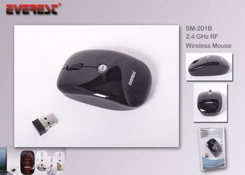 Everest SM-201B Siyah Kablosuz Optik Mouse 1600 DPI 4 Buton