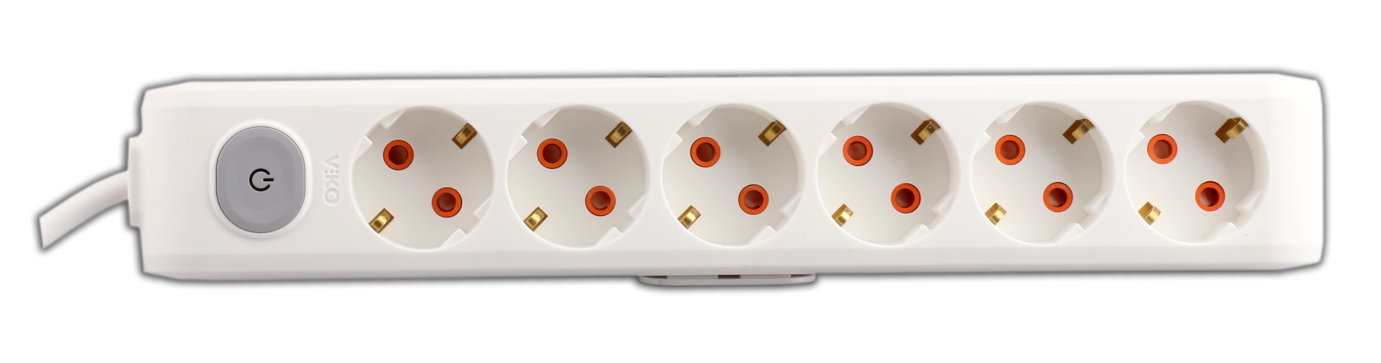Viko Multi-Let 6lı 2mt Anahtarlı Kablolu 90117602