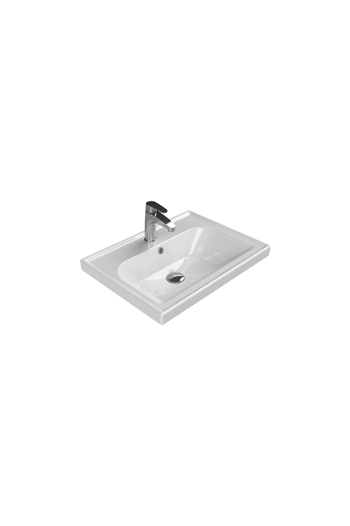 Turkuaz Seramik Frame 60 x 45 cm Etajer Uyumlu Lavabo