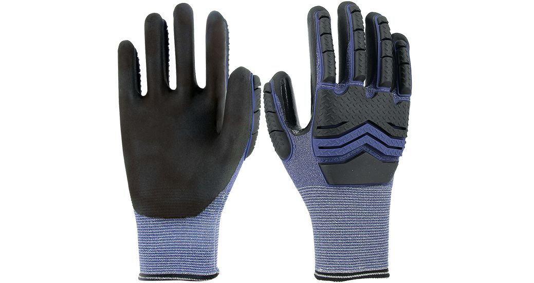Starline Stl 1109 Darbelere Dayanıklı Mavi Siyah Sft Nitril Eldiven 9/L Beden