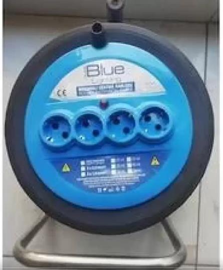 Blue Makaralı 4lü Uzatma Kablosu 3x1,5mm 50mt