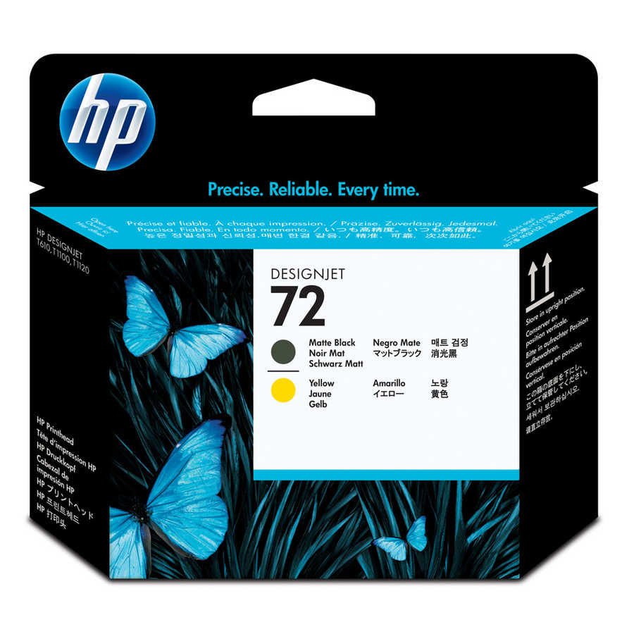 Hp 72 Mat Siyah Ve Sarı Orijinal Designjet Mürekkep Baskı Kafası (C9384A)