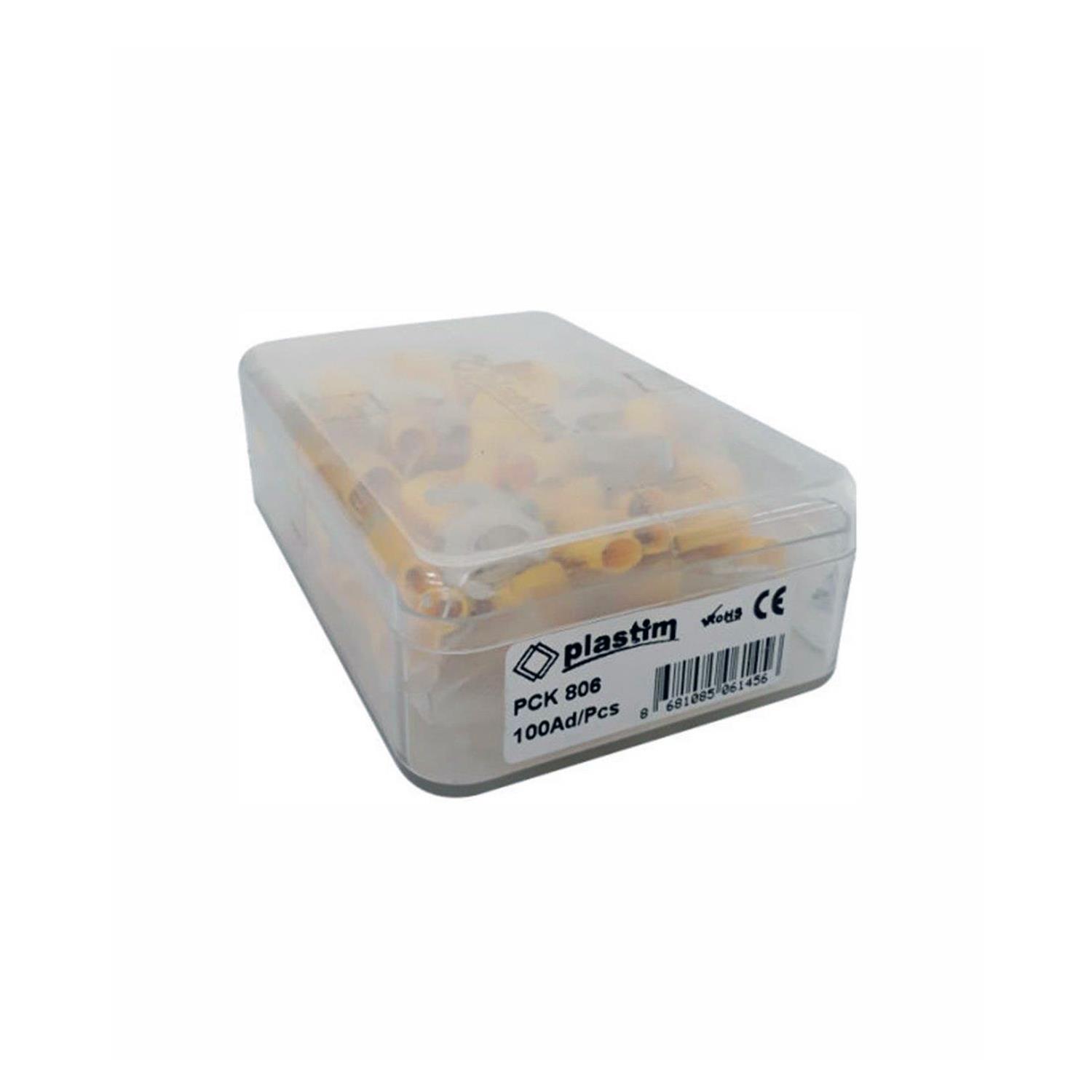 PLASTİM PCK-806 M8 ÇATAL TİP İZOLELİ KABLO UCU (4,00-6,00 MM) (100 ADET )