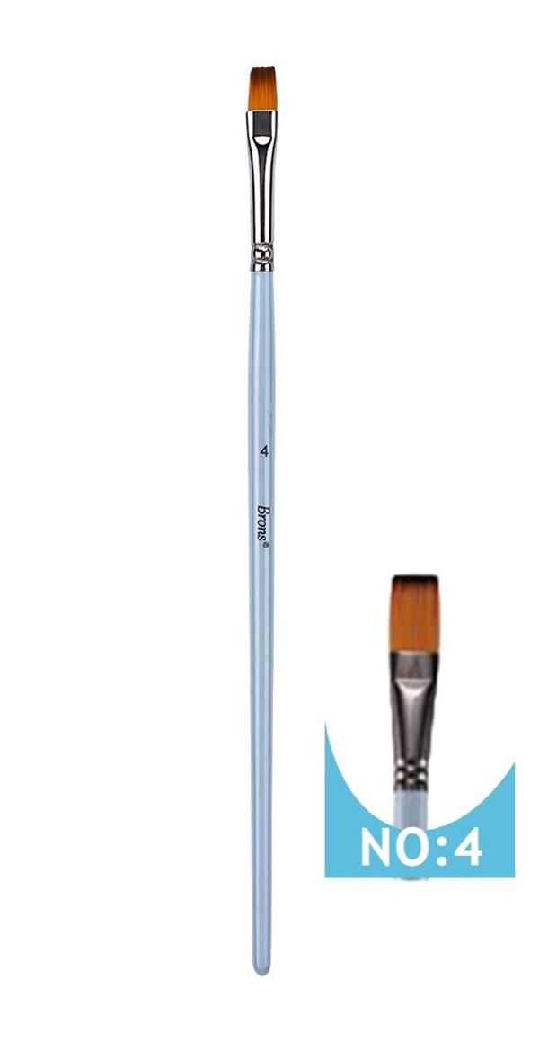 Brons 200F Serisi Yağlı Kısa Sap Fırça NO:4 BR-2152