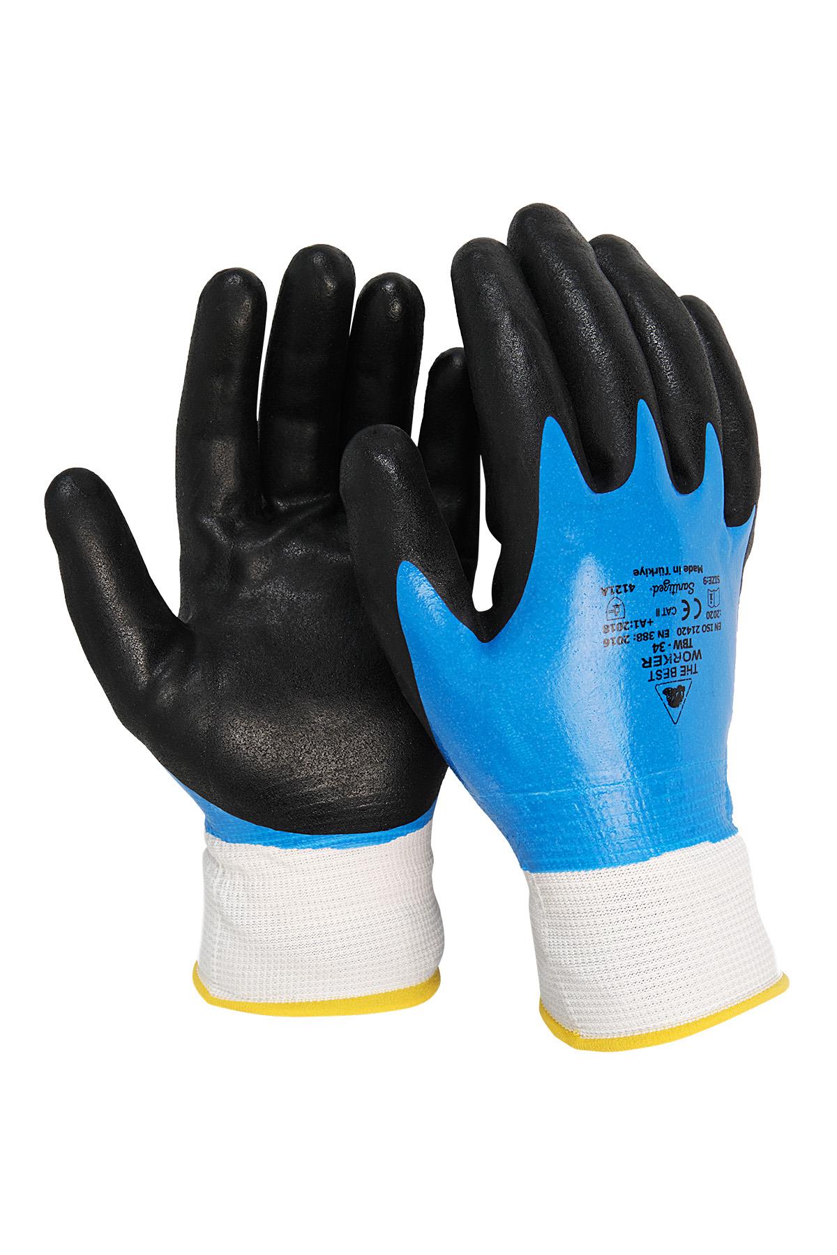 Bestguard Tbw34 Çift Kaplı Mavi Eldiven