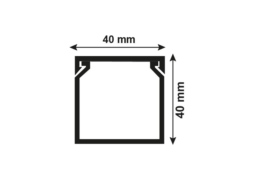 Akiş Apsg-40040 Delikli Pano Tipi Pvc Kablo Kanalı 40X40 Mm, Gri 72 Metre