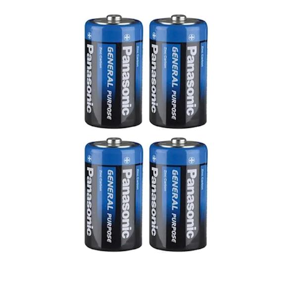 Panasonic Çinko Karbon Alkalin D Büyük Boy Pil 4 Lü R20Be