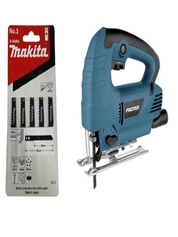 PROTER PD 610 E DEKOPAJ TESTERESİ +MAKİTA A-85865 GENEL KULLANIM TESTERE UCU 5 ADET