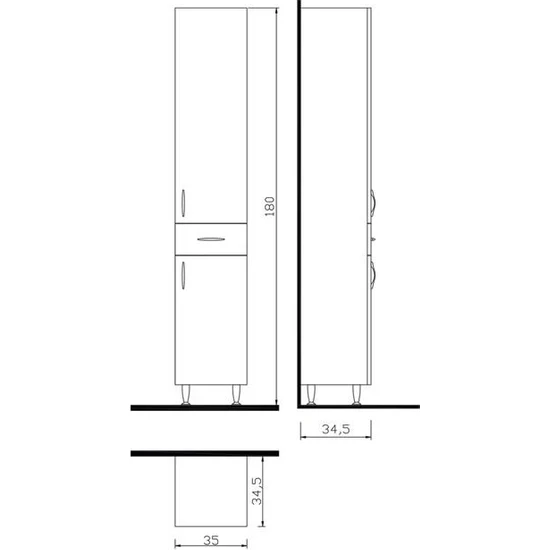 DENKO TREND BANYO DOLABI MDF 65 cm