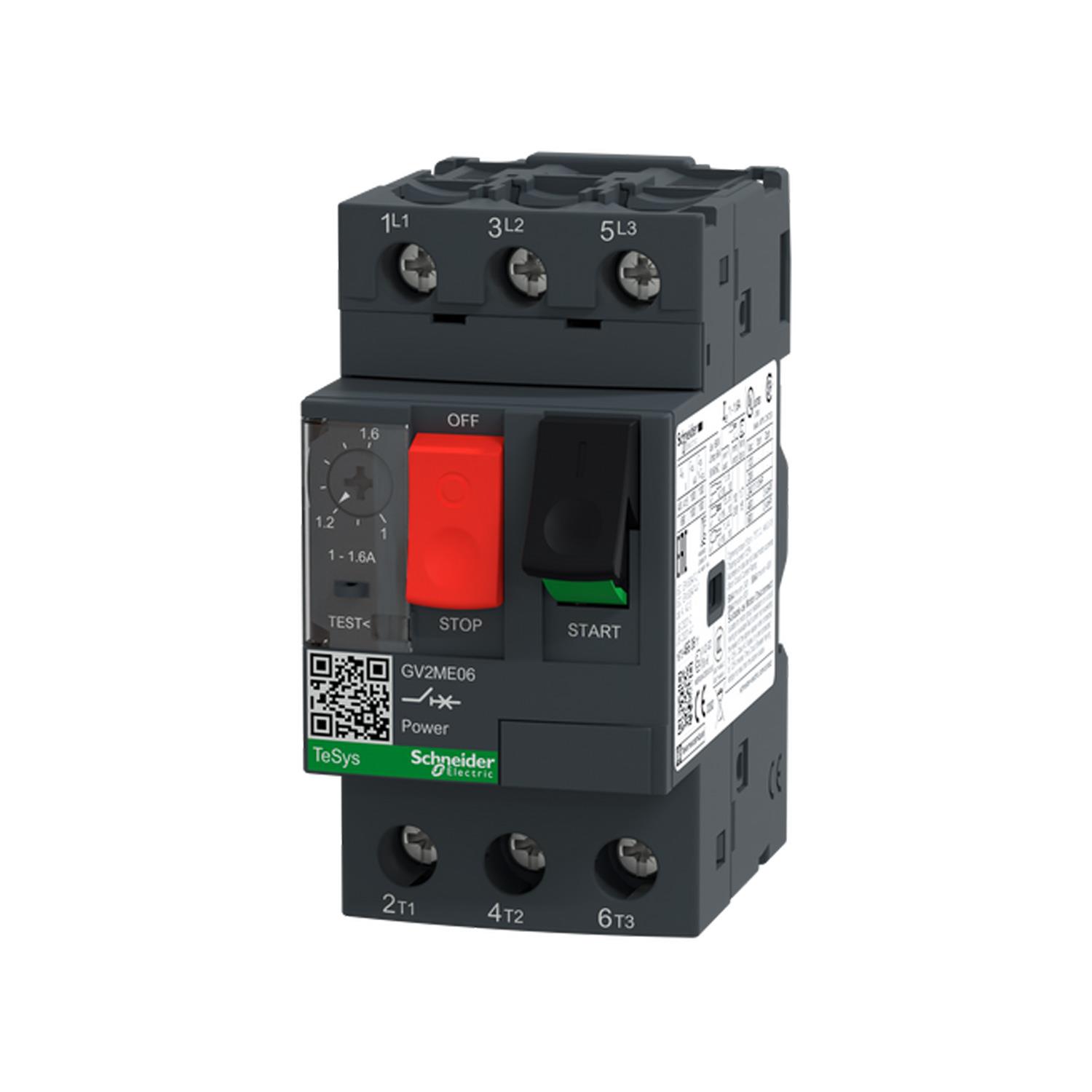 SCHNEIDER TESYS DECA GV2ME06 MOTOR KORUMA ŞALTERİ (1A-1,6A)