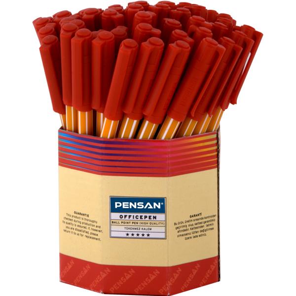 Pensan Ofispen Kırmızı 60lı Tükenmez Kalem 1010