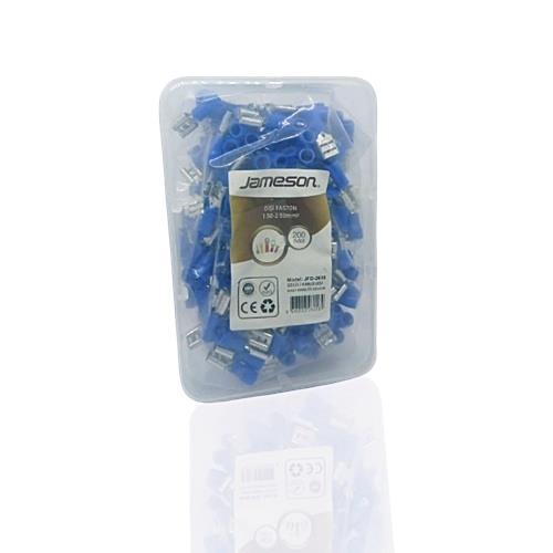 JAMESON JFD-2638 DİŞİ FASTON TİP İZOLELİ KABLO UCU (1,5-2,5 MM - MAVİ) (200 ADET )
