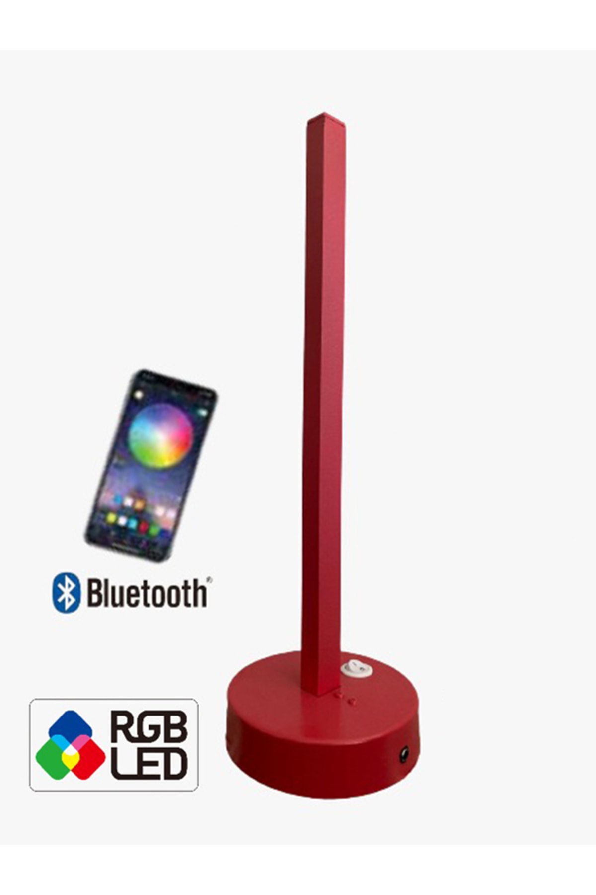 Teknoloji Elektrik Bluetooth Rgb Led Masa Lambası - Abajur Pembe