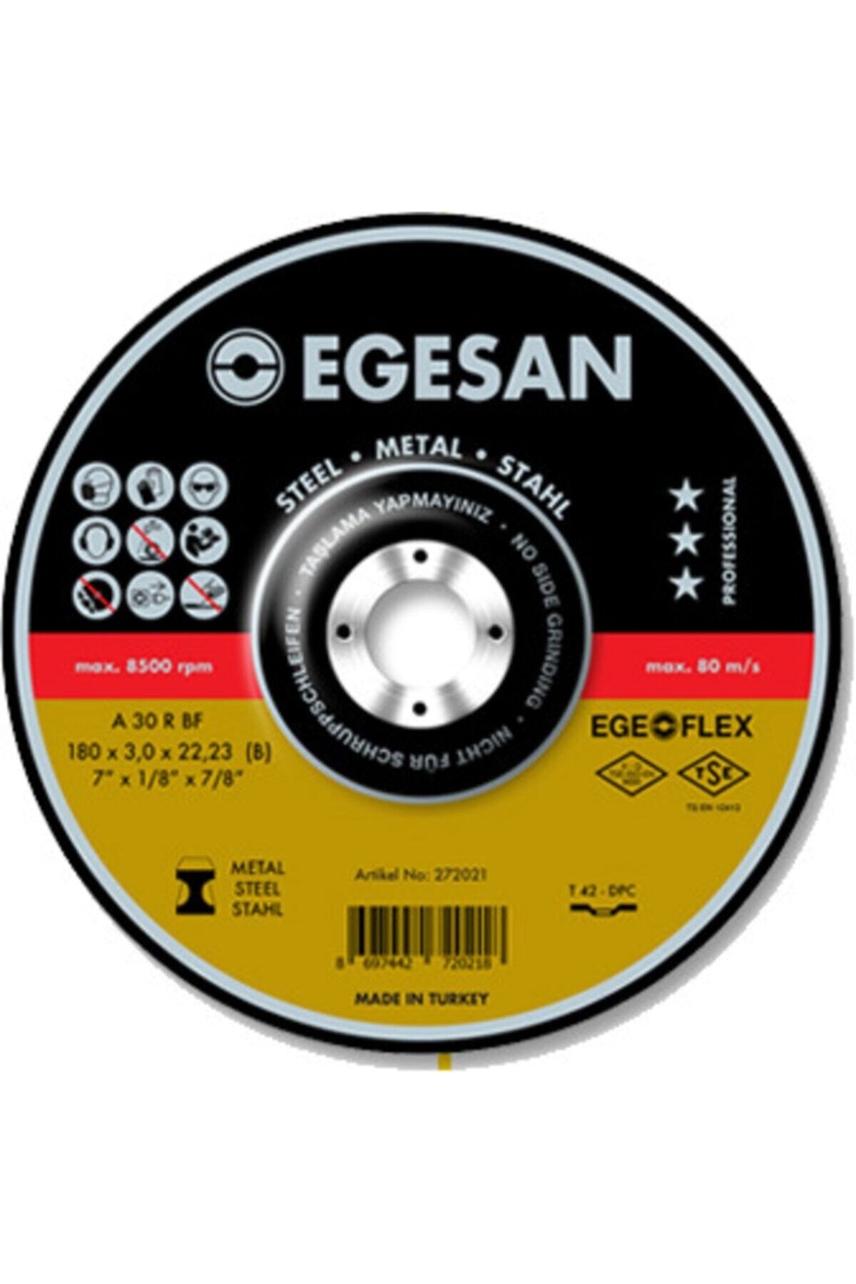 Egesan 180X3.0X22.23 7X1/8X7/8 Kesme Taşı 1 Adet