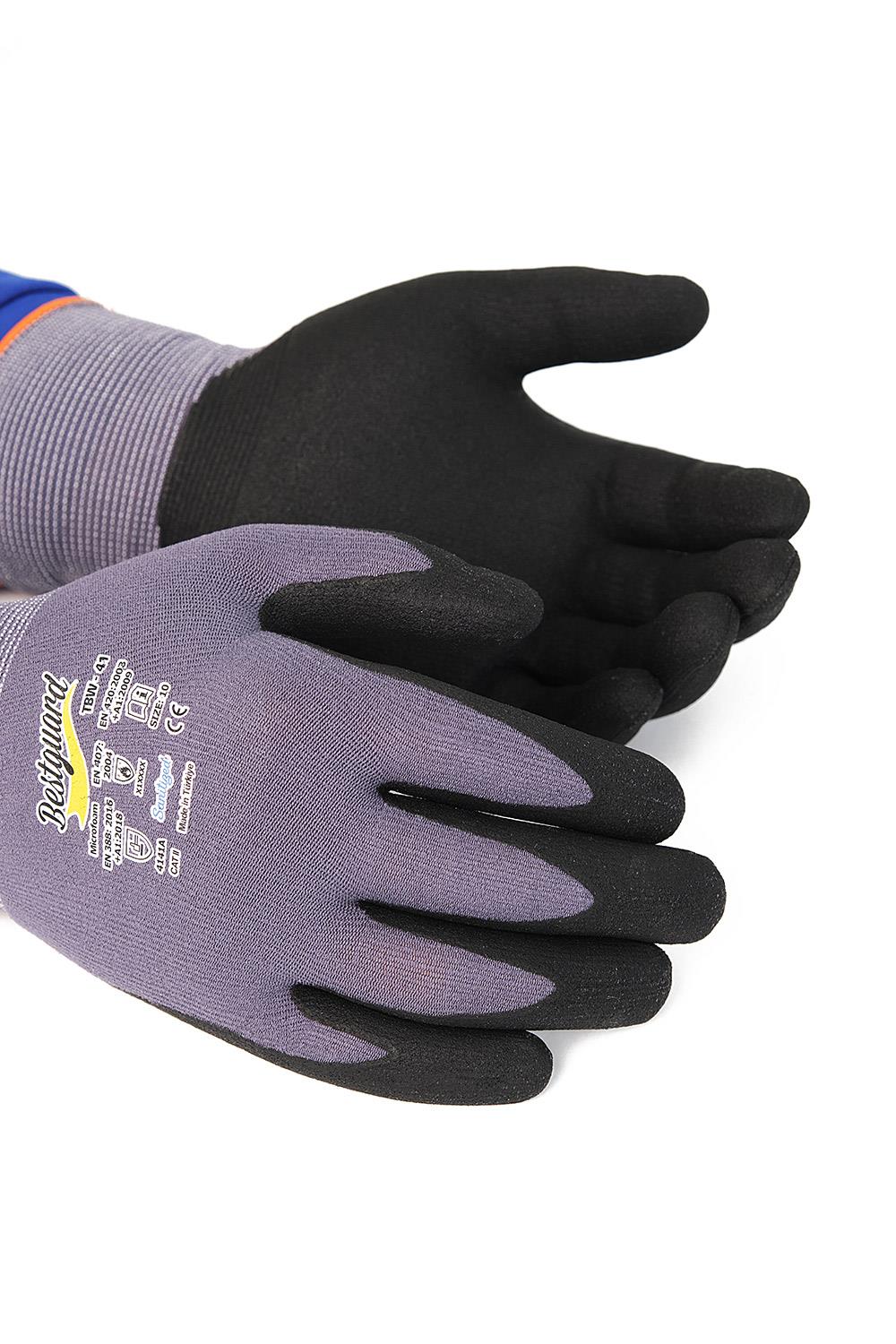 Bestguard Tbw41 Mikro Köpük Nitril Kaplama İş Eldiveni